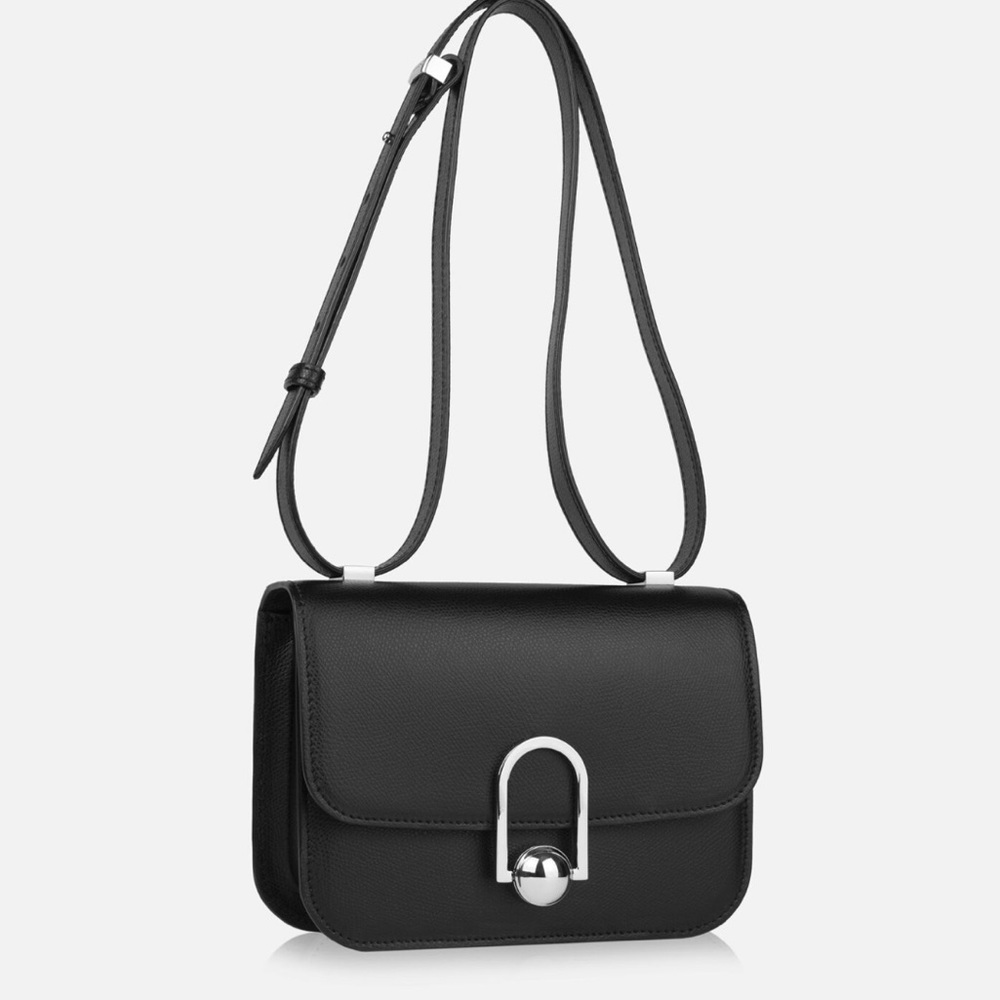 Maestoso Eon Mini black leather shoulder bag